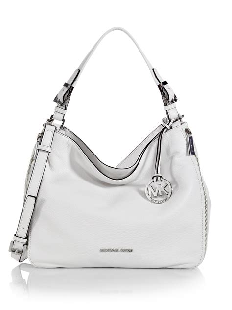 michael kors white bag|michael kors baguette bag.